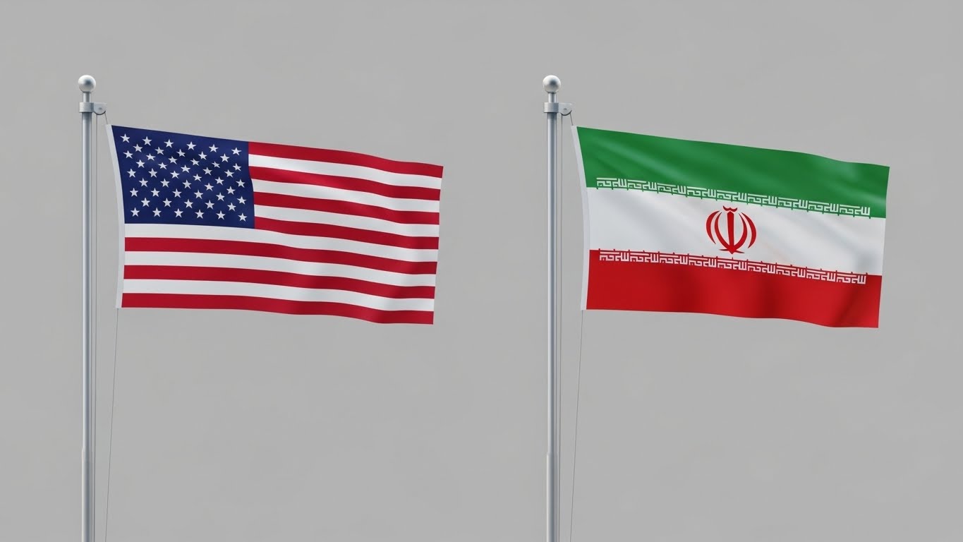 Flags of the U.S. & Iran